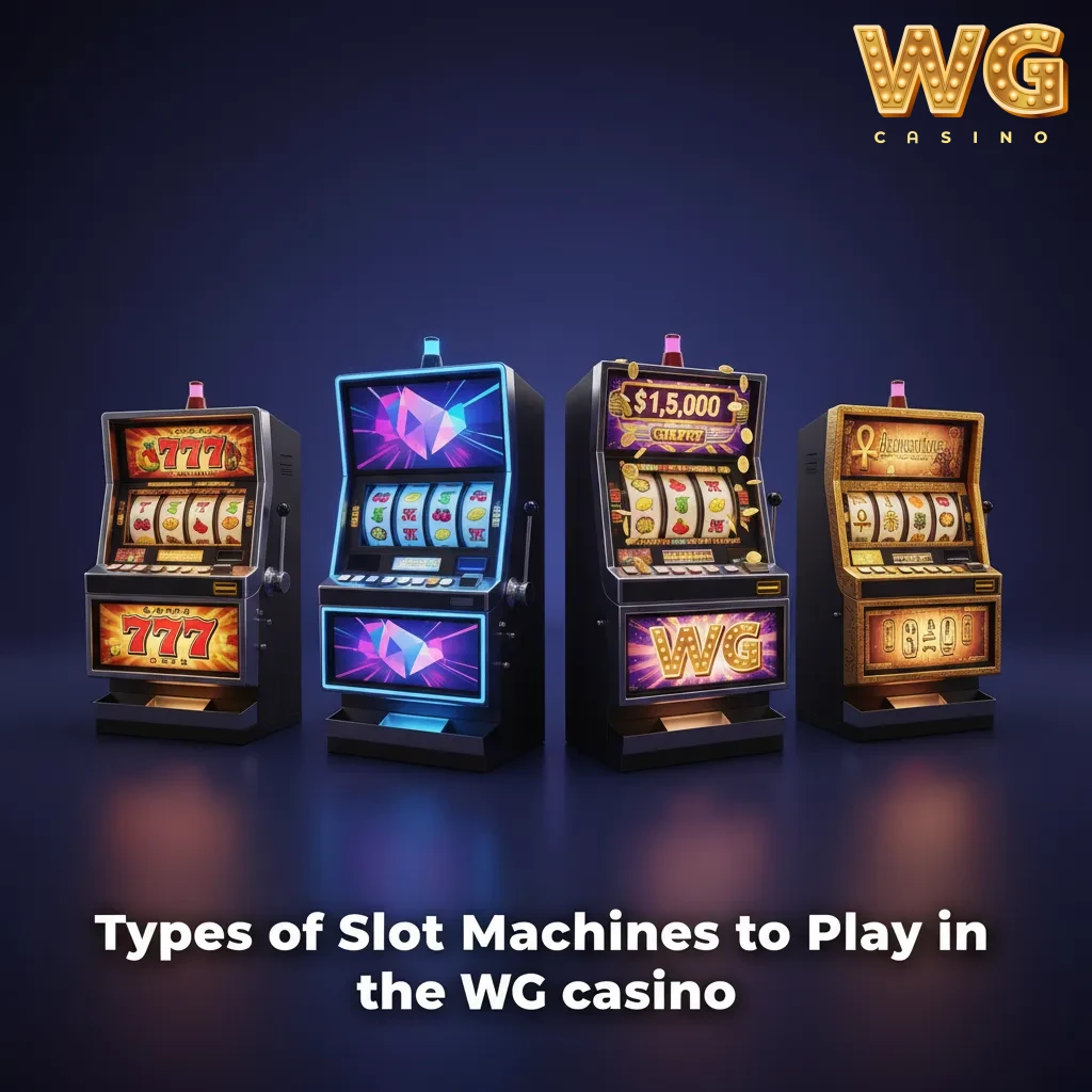WG casino slot types: classic 3-reel, video, Megaways, jackpots, Cluster Pays, Hold & Win. Filters for RTP, volatility, demo.