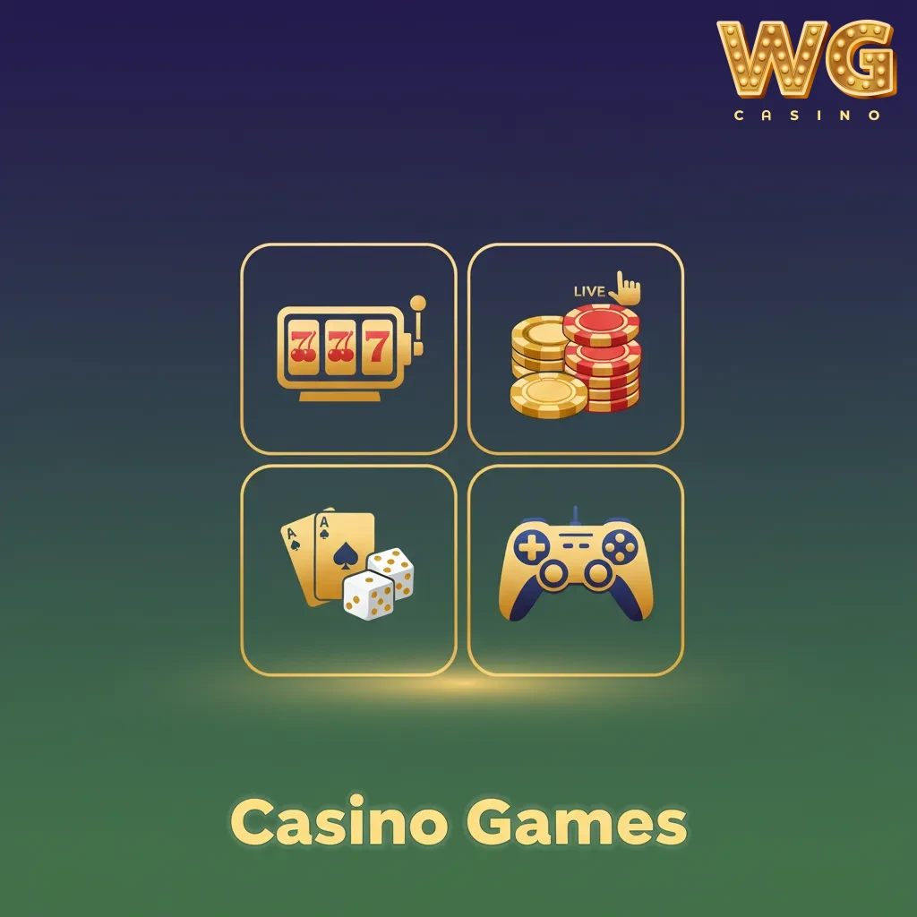 WG Casino: 24/7 live tables, slots, Megaways, jackpots, roulette, blackjack, baccarat, game shows, scratchcards, Slingo