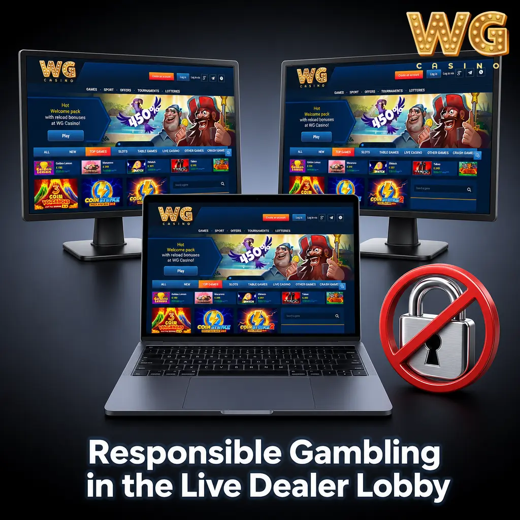Responsible gambling tools in a live dealer lobby with session and bet limits for UK casino players 18+