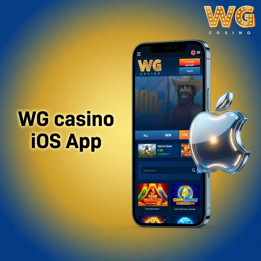 WG casino iOS app on iPhone and iPad for sports betting, casino games, secure sign-in, bonuses and payments