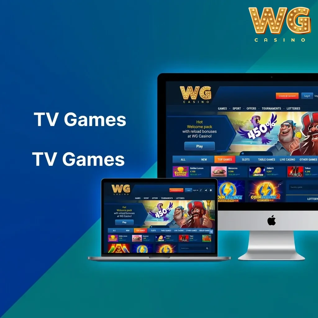 WG Casino UK TV Games with live host, wheel and lottery shows, dice and number draws, and real-time results